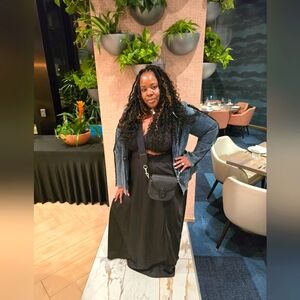 Black 2 piece lace skirt set